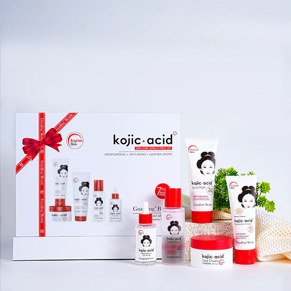 GuanJing Beauty Kojic Acid Skin Care Series 5 Piece Set